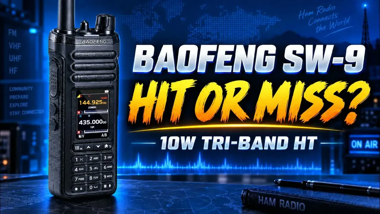 Baofeng SW-9 Review: 10W Tri-Band HT With Some Surprises