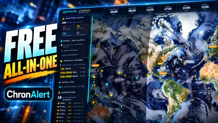ChronAlert: Free Live Dashboard for Weather, Ham Radio, Alerts and More