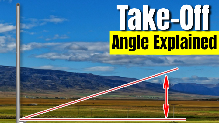 Simple ham radio antenna take off angle diagram