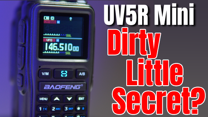 Baofeng UV5R Mini spurious emissions test using an SDR tap and dummy load